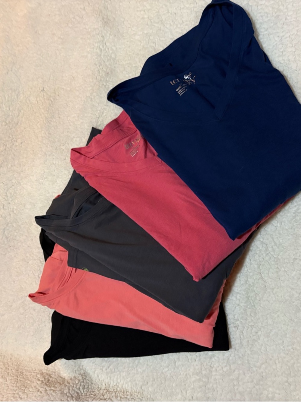 healing hands & terrasky Women's Long Sleeve Tees Navy, Pink, Coral, Gray, Black